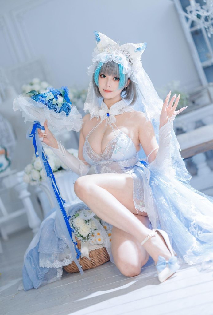 图片[5]-双笙化身冰雪精灵，绝美cosplay来袭！