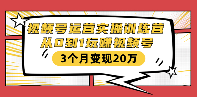 视频号运营实操训练营：从0到1玩赚视频号，3个月变现20万-高清美女套图，你想要的都有。