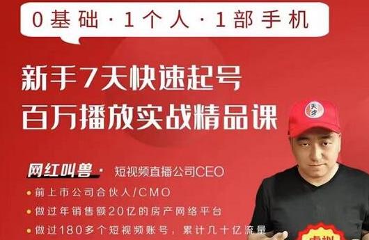 网红叫兽·新手7天快速起号百万播放实战精品课，0基础1个人1部手机-高清美女套图，你想要的都有。