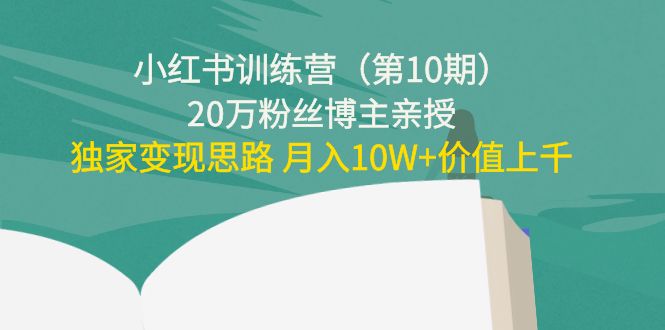 小红书训练营（第10期）20万粉丝博主亲授：独家变现思路 月入10W+价值上千-高清美女套图，你想要的都有。