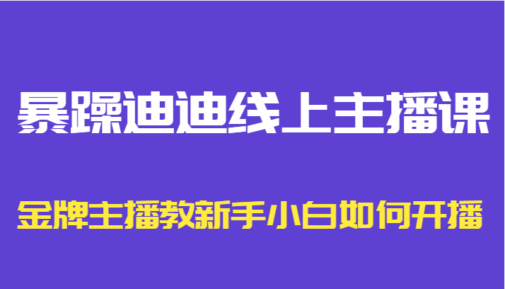 暴躁迪迪线上主播课，金牌主播教新手小白如何开播-高清美女套图，你想要的都有。