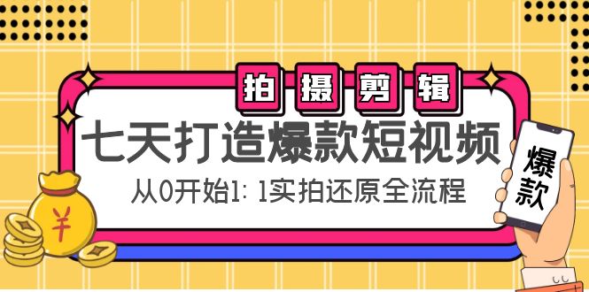 七天打造爆款短视频：拍摄+剪辑实操，从0开始1:1实拍还原实操全流程-高清美女套图，你想要的都有。