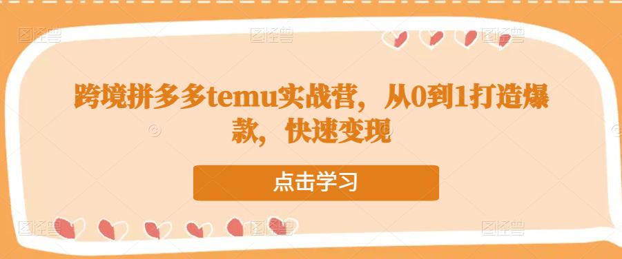 跨境拼多多temu实战营，从0到1打造爆款，快速变现-高清美女套图，你想要的都有。