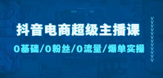 抖音电商超级主播课：0基础、0粉丝、0流量、爆单实操！-高清美女套图，你想要的都有。