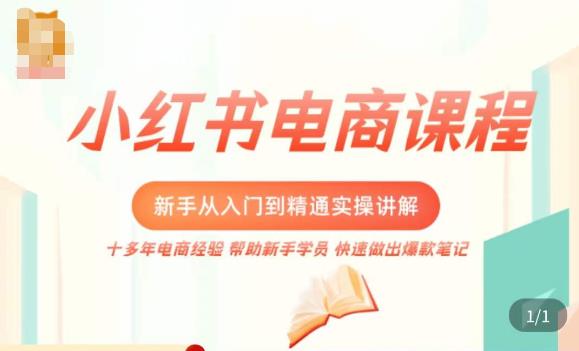 小红书电商新手入门到精通实操课，从入门到精通做爆款笔记，开店运营-高清美女套图，你想要的都有。