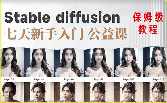 【AI训练营】全网第一个系统的stable diffusion基础课，新手入门必看-高清美女套图，你想要的都有。