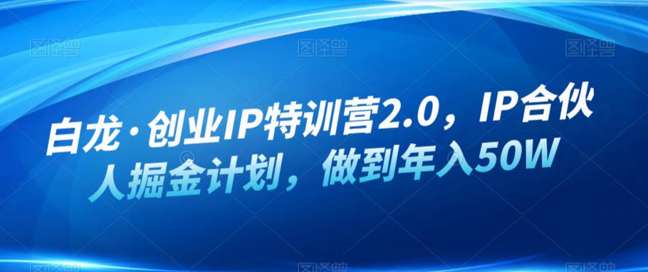 白龙·创业IP特训营2.0，IP合伙人掘金计划，做到年入50W-高清美女套图，你想要的都有。