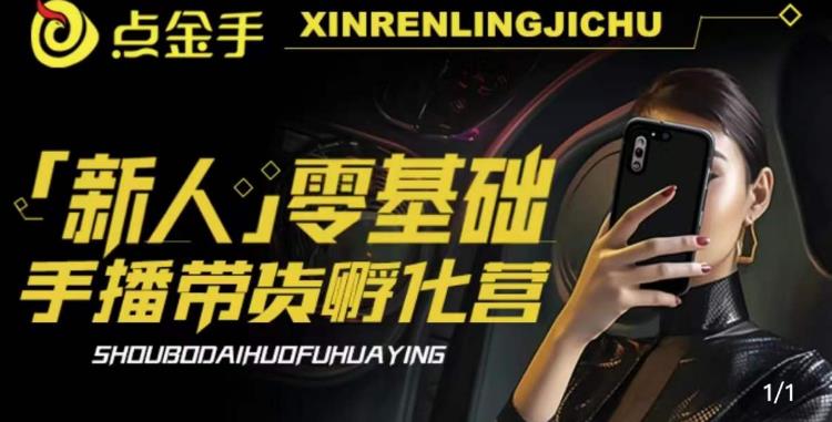 2023点金手·新人零基础手播带货孵化营：账号运营篇+主播话术篇+数据流量篇等-高清美女套图，你想要的都有。
