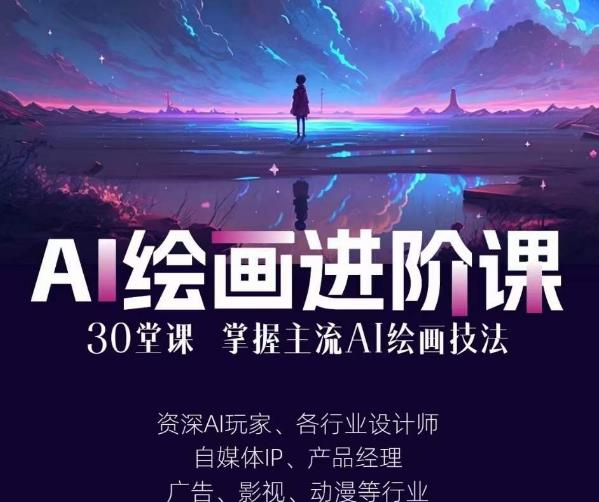 AI进化社·AI绘画进阶课：手把手详细教学，30堂从入门到高手，掌握主流AI绘画技法-高清美女套图，你想要的都有。
