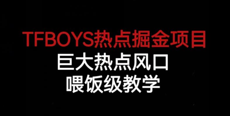 TFBOYS热点掘金项目，巨大热点风口，喂饭级教学-高清美女套图，你想要的都有。