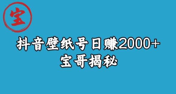 宝哥抖音壁纸号日赚2000+，不需要真人露脸就能操作【揭秘】-高清美女套图，你想要的都有。