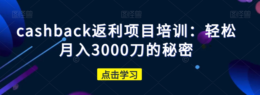 cashback返利项目培训：轻松月入3000刀的秘密-高清美女套图，你想要的都有。