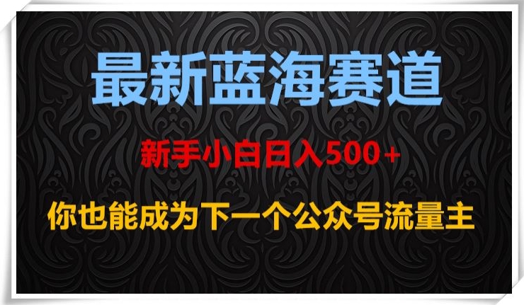 最新蓝海赛道，新手小白日入500+，你也能成为下一个公众号流量主【揭秘】-高清美女套图，你想要的都有。