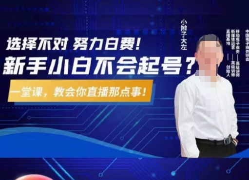 大左教您从0到1做直播带货，选择不对，努力白费，5小时课程搞定那点事，解决你起号问题-高清美女套图，你想要的都有。