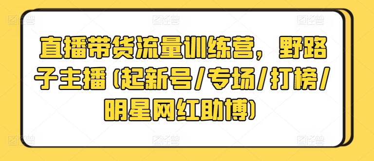 直播带货流量训练营，野路子主播(起新号/专场/打榜/明星网红助博)-高清美女套图，你想要的都有。