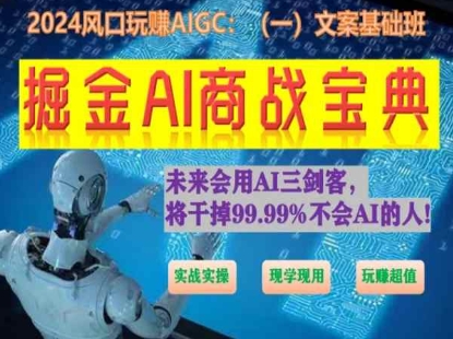 掘金AI商战宝典初级班：如何用AI做文案(实战实操 现学现用 玩赚超值)-高清美女套图，你想要的都有。