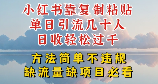 小红书靠复制粘贴单日引流几十人目收轻松过千，方法简单不违规【揭秘】-高清美女套图，你想要的都有。
