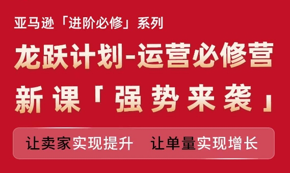 亚马逊进阶必修系列，龙跃计划-运营必修营新课，让卖家实现提升 让单量实现增长-高清美女套图，你想要的都有。