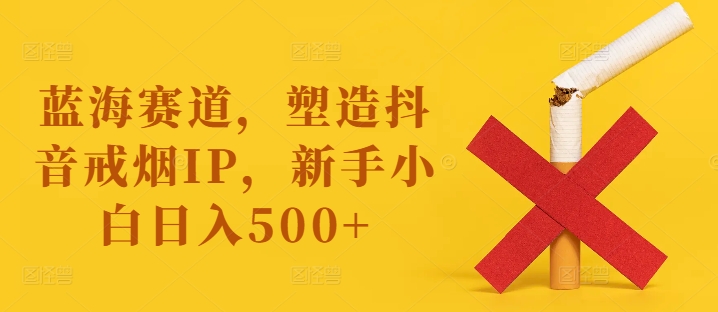 蓝海赛道，塑造抖音戒烟IP，新手小白日入500+【揭秘】-高清美女套图，你想要的都有。