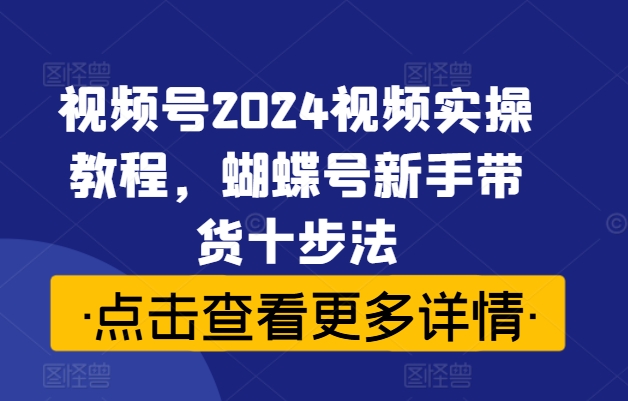 视频号2024视频实操教程，蝴蝶号新手带货十步法-高清美女套图，你想要的都有。