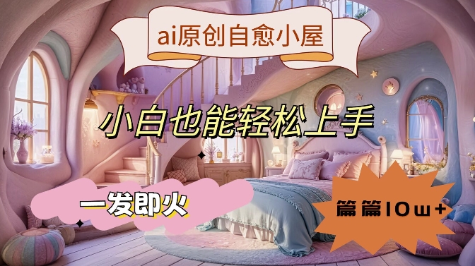 ai原创治愈小屋，小白也能轻松上手，一发即火，篇篇10w+【揭秘】-高清美女套图，你想要的都有。