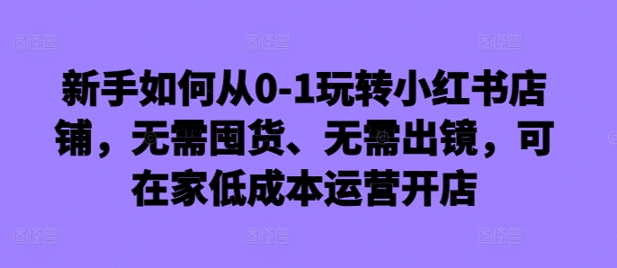 新手如何从0-1玩转小红书店铺，无需囤货、无需出镜，可在家低成本运营开店-高清美女套图，你想要的都有。