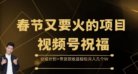春节又要火的项目视频号祝福，分成计划+带货双收益，轻松月入几个W【揭秘】-高清美女套图，你想要的都有。