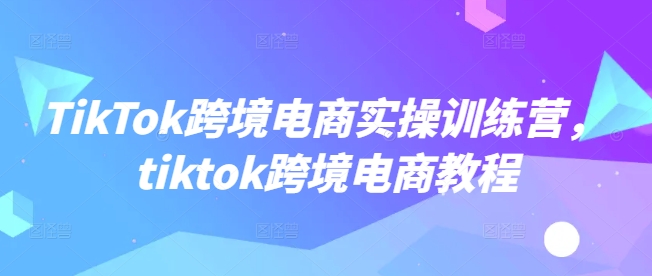 TikTok跨境电商实操训练营，tiktok跨境电商教程-高清美女套图，你想要的都有。