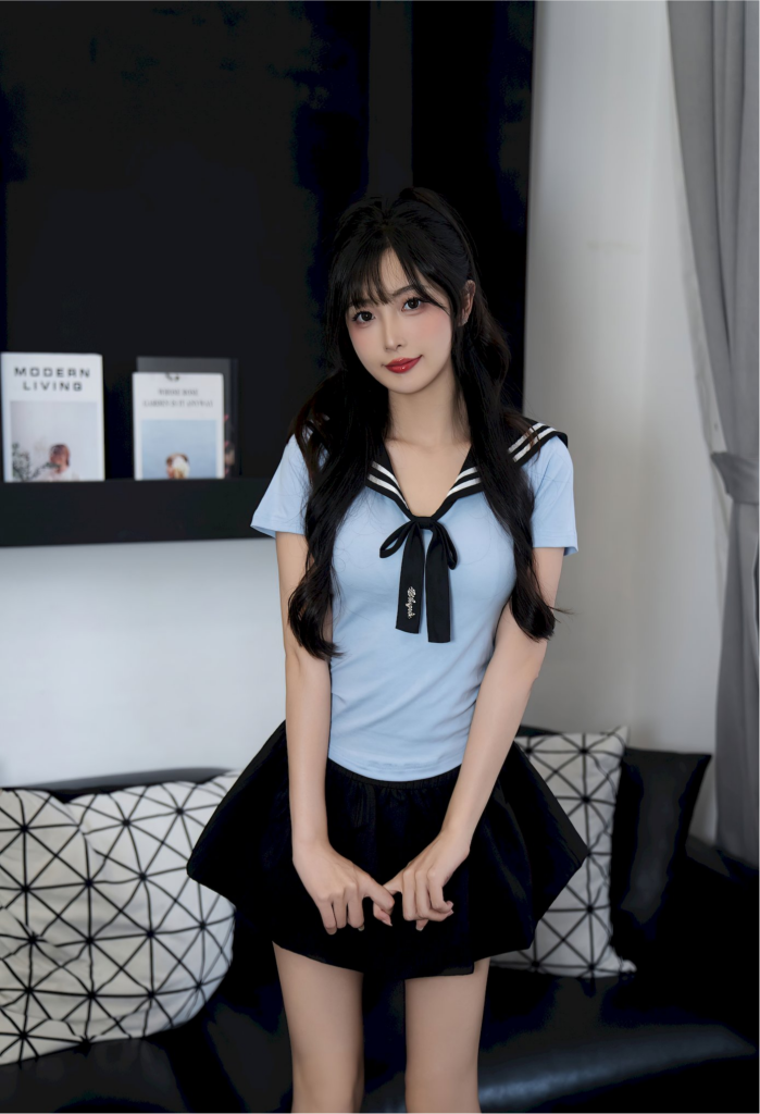 图片[2]-美女图片：谭松韵，黑裙少女的午后时光，元气感藏不住