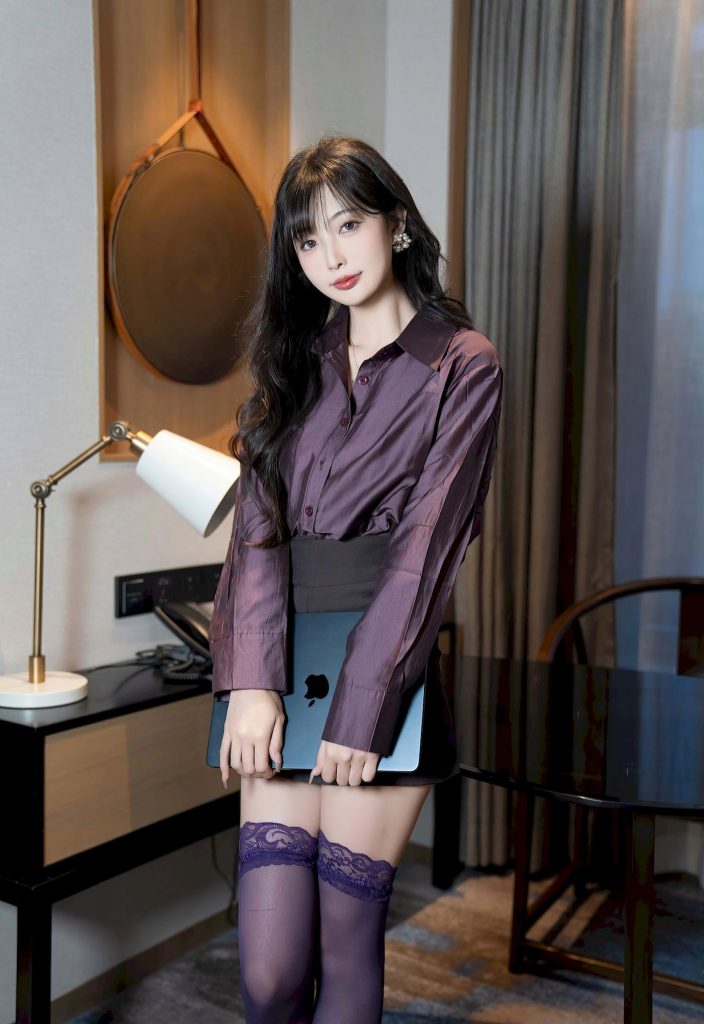 图片[3]-美女套图206期：林星阑，紫衫黑裙间的御姐气场