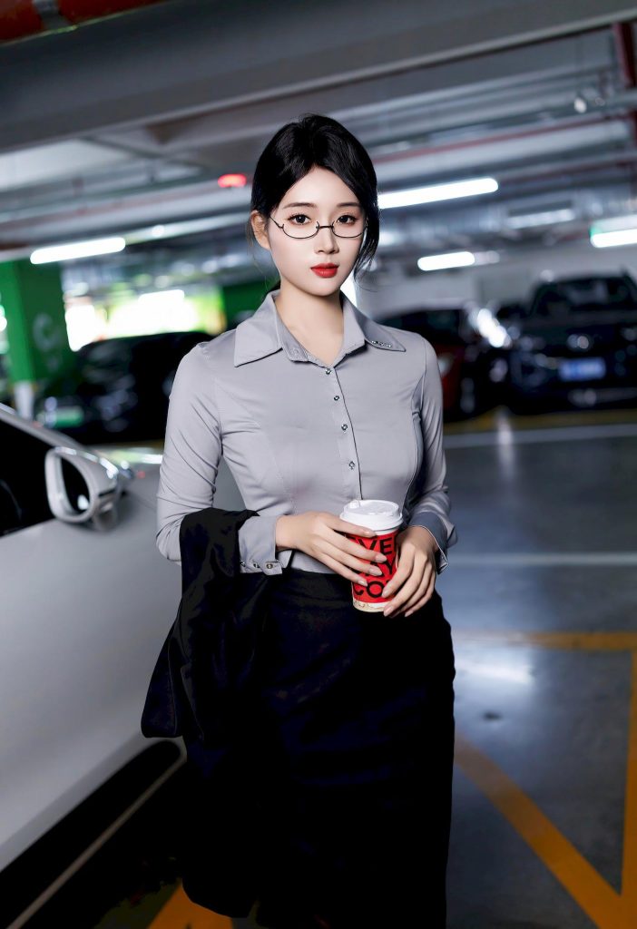 图片[2]-美女套图190期：赵丽颖，简约风穿搭，眼镜与红唇碰撞出知性与活力