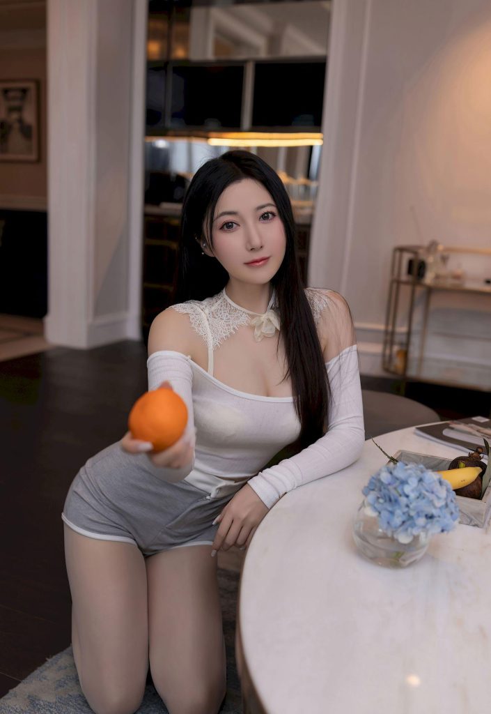 图片[5]-美女套图124期：如唐嫣的清甜少女风，白衬衫+短裤的夏日元气写真