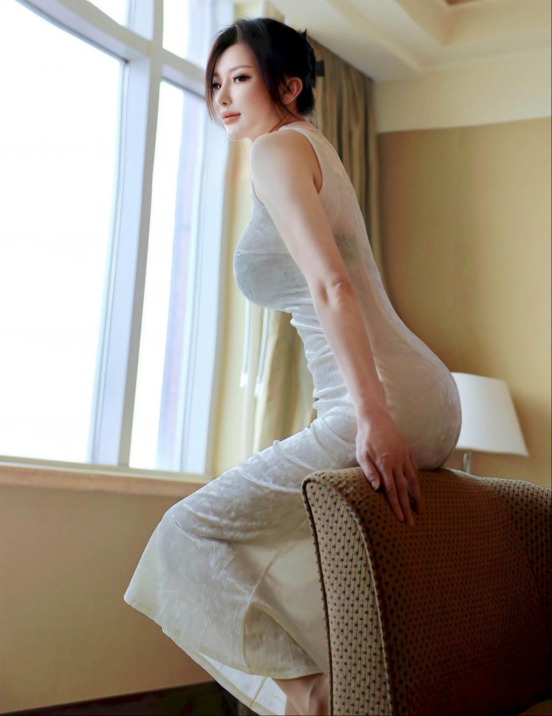 图片[3]-美女套图116期：佟丽娅的旗袍韵味，白裙勾勒东方美人的慵懒与风情